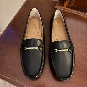 NWOB Ralph Lauren Black Leather Loafers for Women